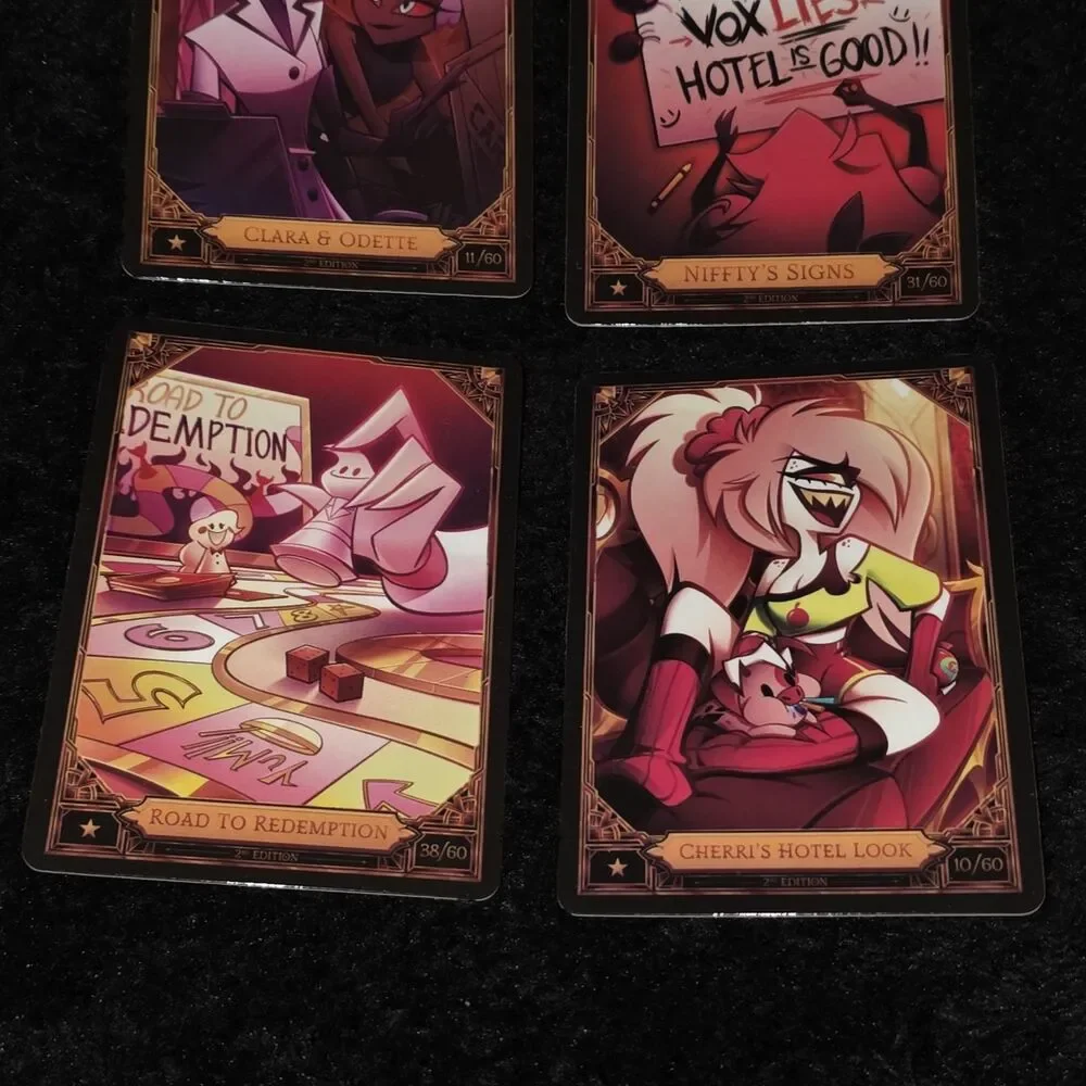 Lot 4 Hazbin Hotel Cards Niffty Cherri Redemption Clara 11/60 31/60 38/60 10/60